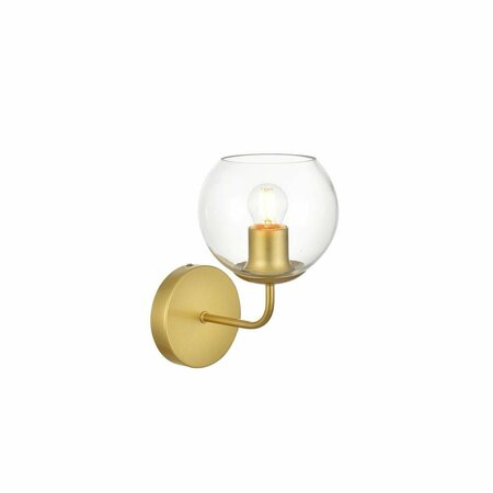 CLING 110 V E26 One Light Vanity Wall Lamp, Brass CL2954490